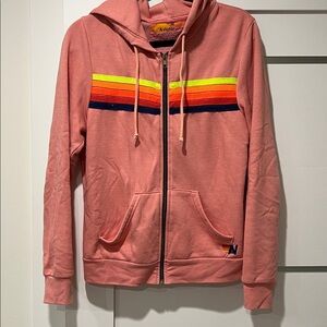 Aviator Nation 5 Stripe Sweatshirt - Petal Pink